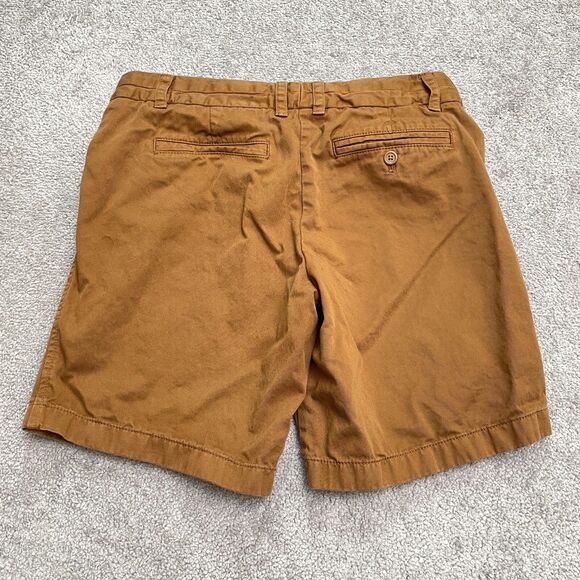 J.Crew Chino Shorts Womens 8 Brown Mid Rise Solid Brown Pockets Cotton Casual